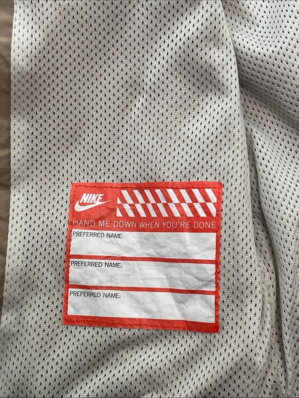 Nike Kids Windrunner Zip Hooded Windbreaker Jacket Colorblock Khaki Gray 4-5 YRS - Picture 9 of 13